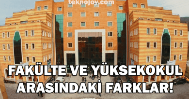 Fakülte ile Yüksekokul Arasındaki Farklar